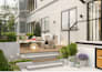 design luxury backyard, pool and outdoor living spaces